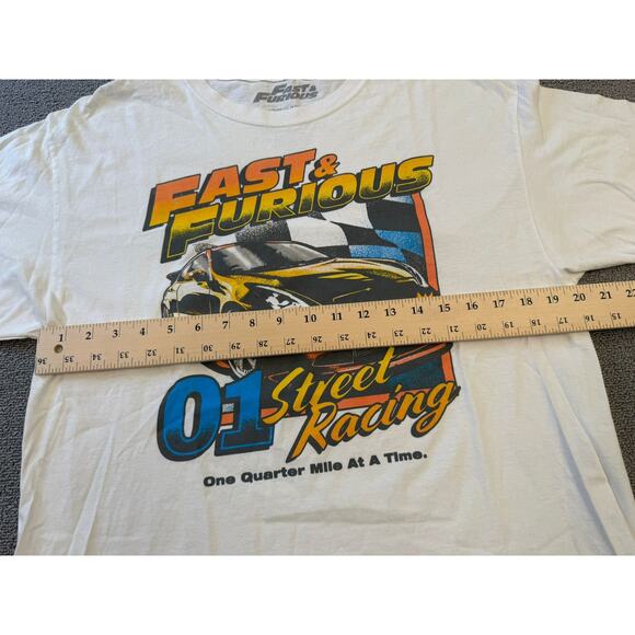 Fast & Furious 01 White Street Racing Graphic T-Shirt Men Large - Picture 5 of 11